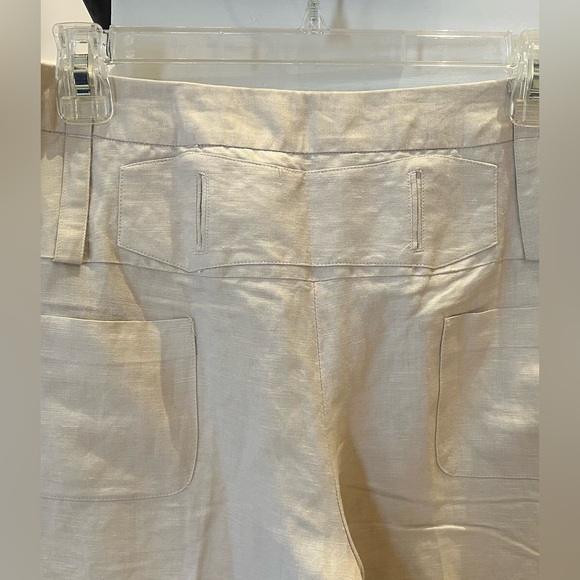 ** 3 FOR $50 ** Wide-Leg Linen Cropped Trousers - Picture 7 of 7